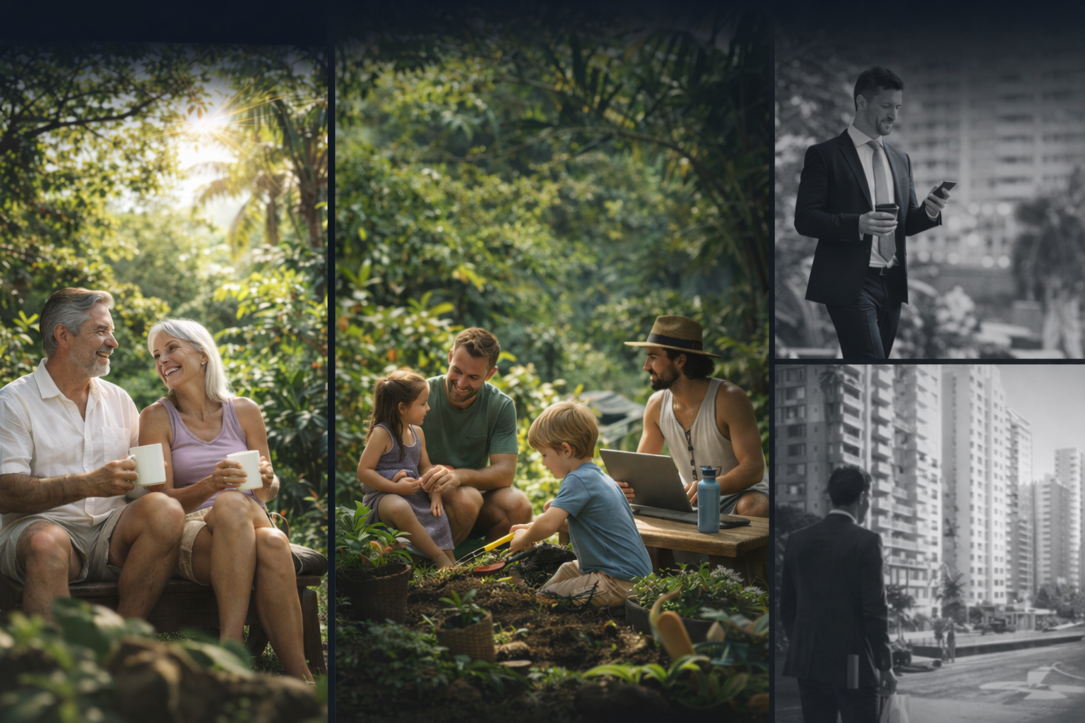 People enjoying a calm lifestyle near nature in Guanacaste, Costa Rica.